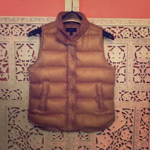 J Crew Gold/Tan Down Vest